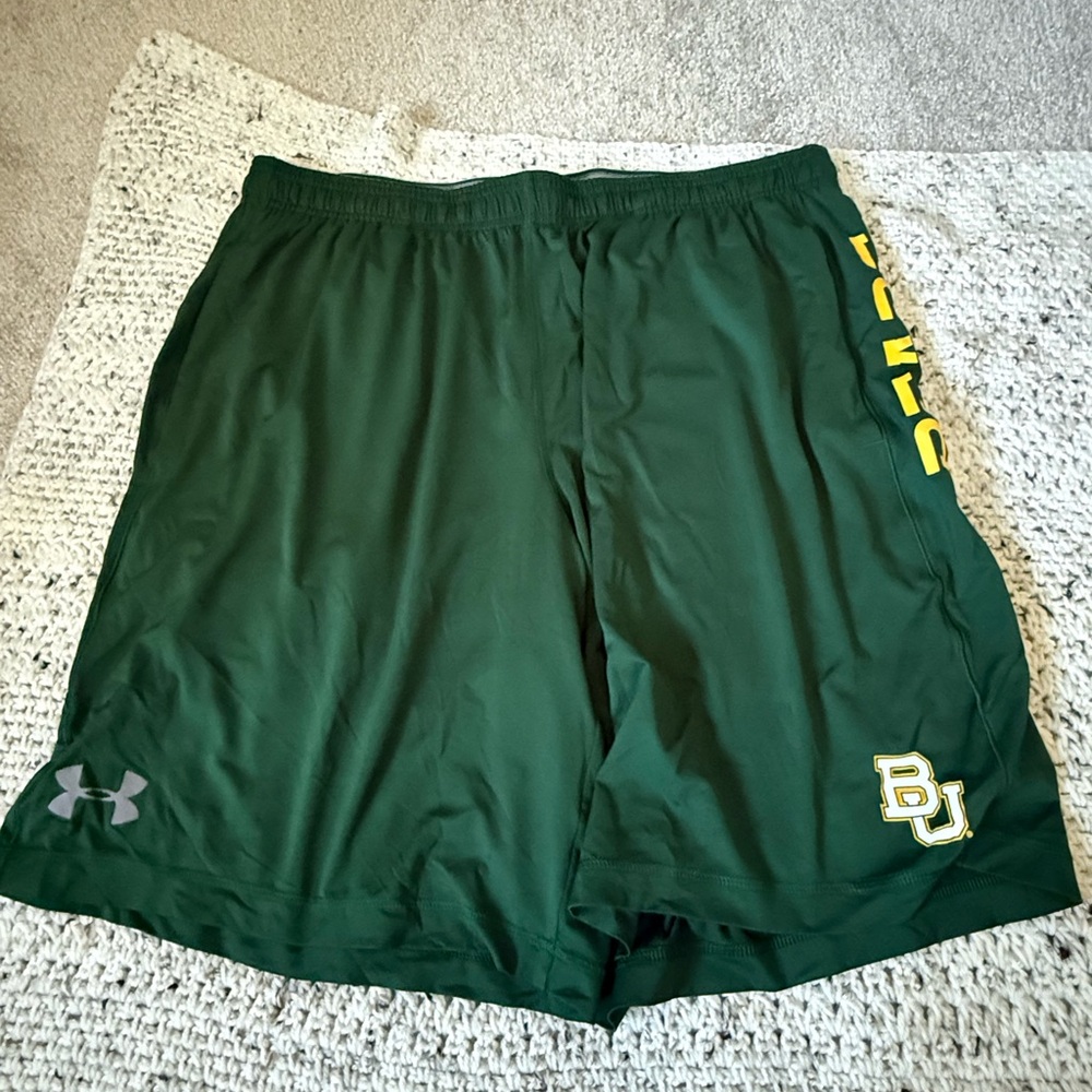 Baylor University Under Armour Dark Green Athletic Shorts